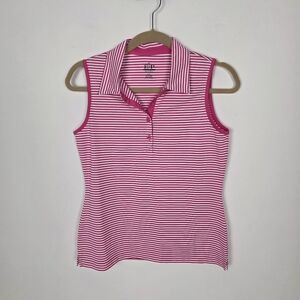EP Pro Ladies Pink White Stripe Golf Polo …